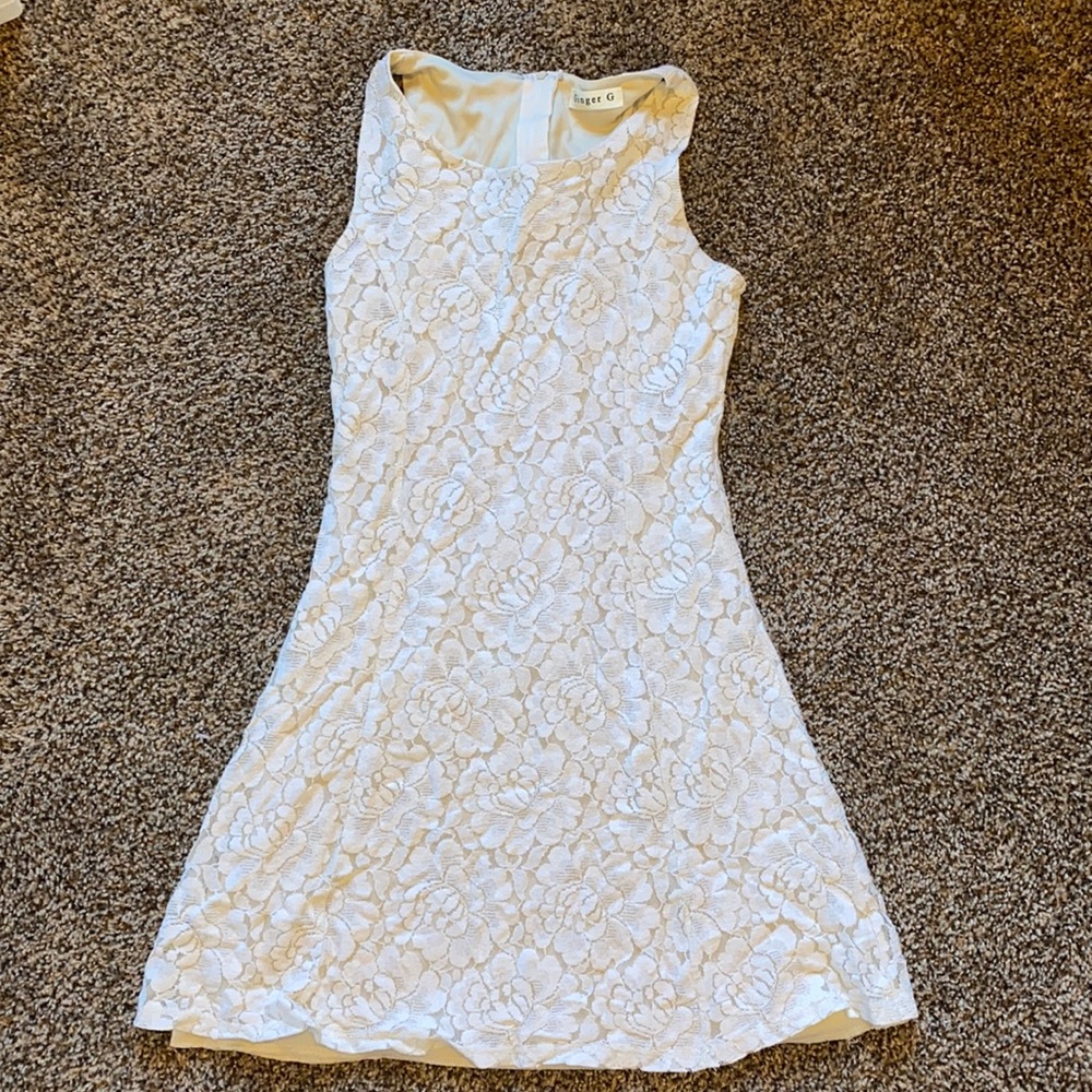 Cream Lace Summer Dress